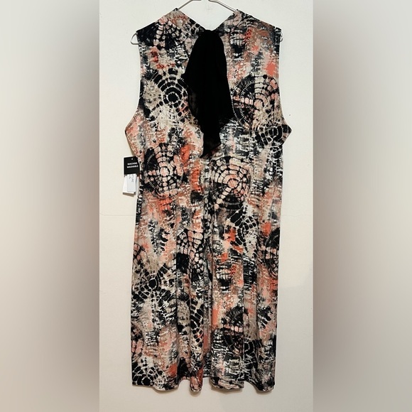 Robbie Bee Signature Halter Tie Back Sleeveless Dress Tie Dye Geometric XL NWT - Picture 15 of 15